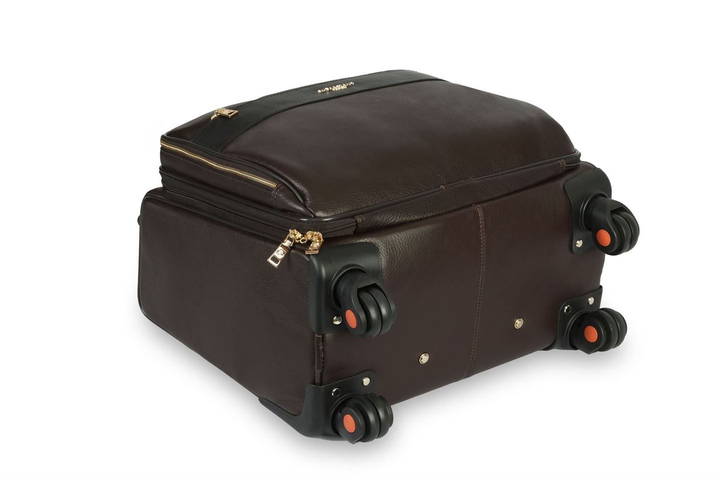 Ashwood Leather Cabin Size Weekend Trolley Bag in Brown